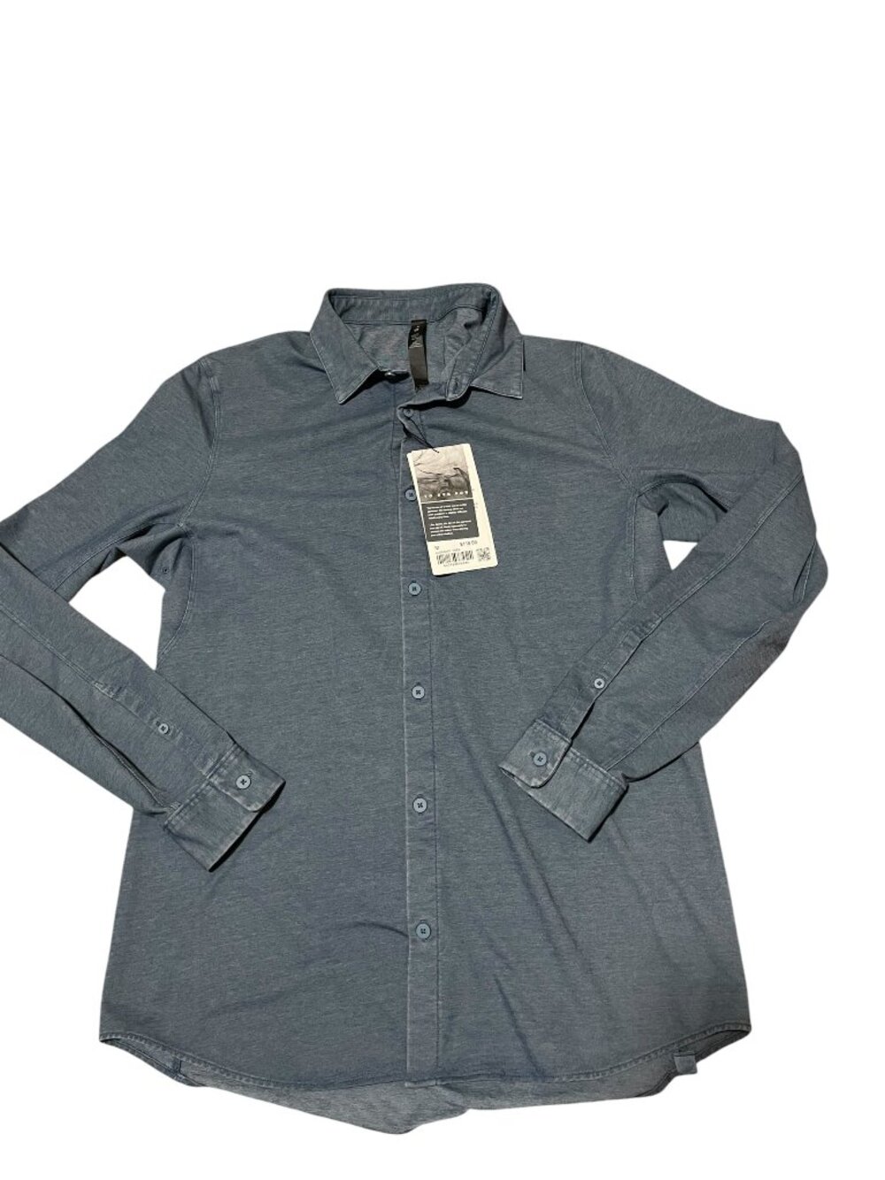 Lululemon LM3COWS Commission Shirt Blue Button Up Long Sleeve Casual Men's M NWT
